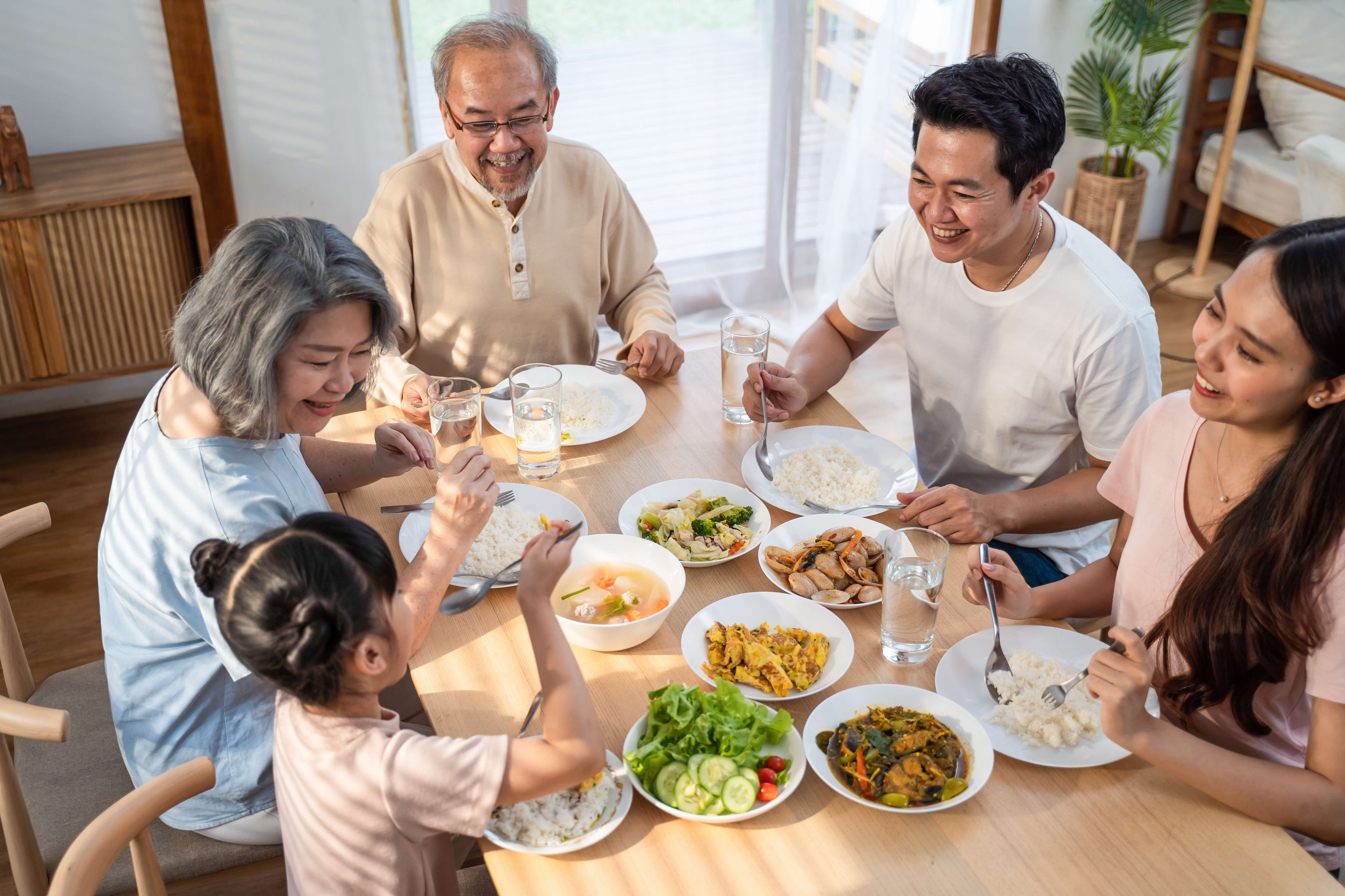 Family Enjoying a Meal Together