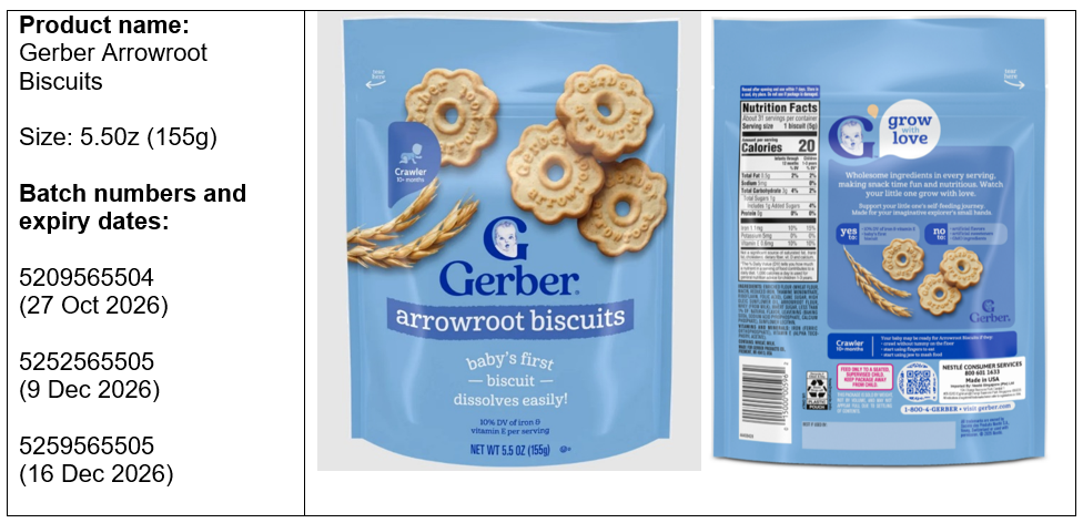 Gerber Recall Gerber Recall